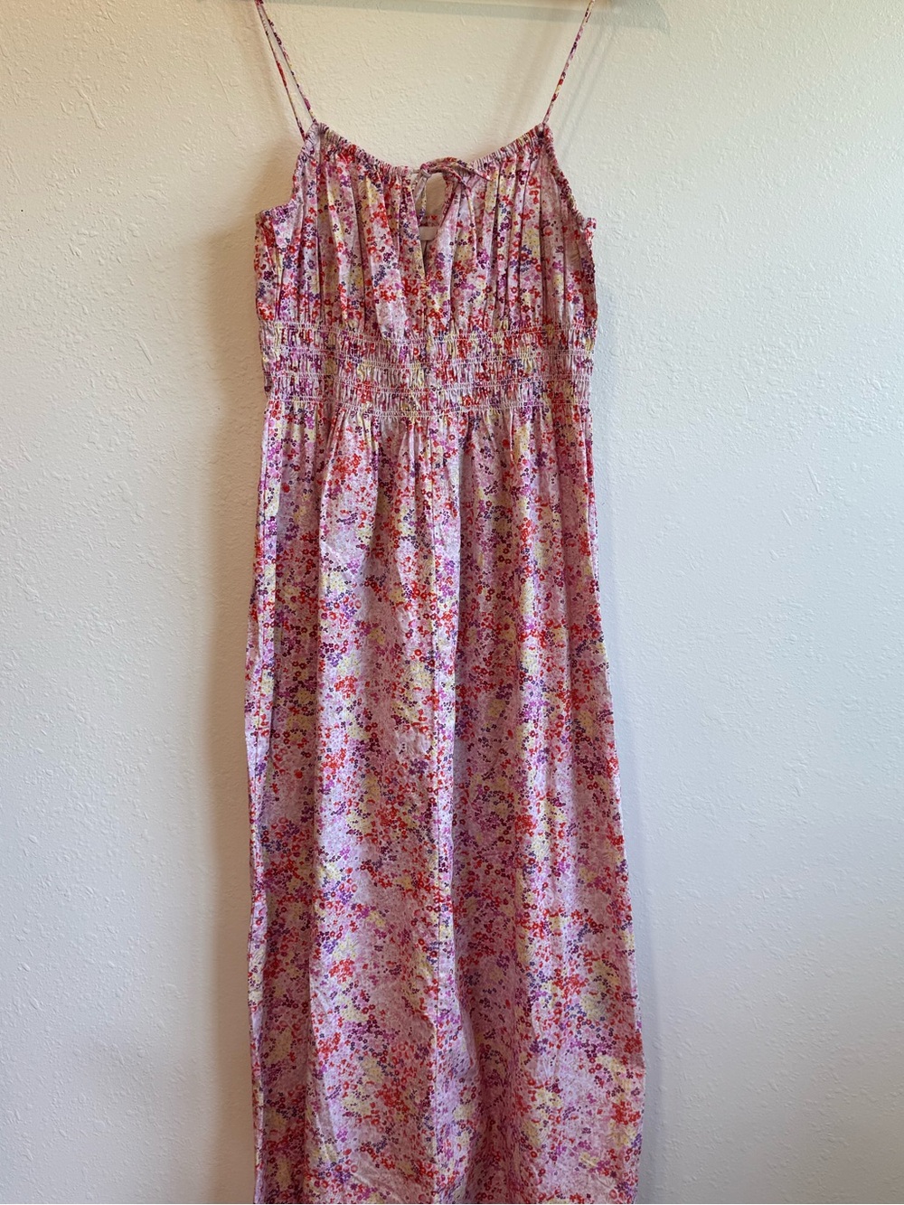 H&M 100% Cotton Spring Floral Maxi Sundress with Adjustable Straps | Size S